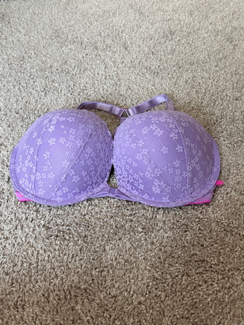 Victoria's Secret Lavender Lace Push-Up Bra